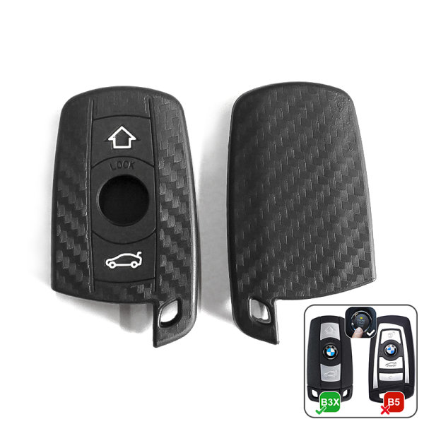 TPU Schlüsselhülle / Schutzhülle (SEK10) passend für BMW Schlüssel - schwarz