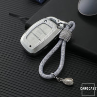 Glossy Schlüsselhülle mit Tastenschutz passend für Hyundai Schlüssel  SEK15-D1