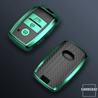 Glossy Carbon-Look Schlüssel Cover passend für Kia Schlüssel  SEK14-K7