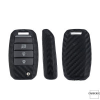 Silicone key fob cover case fit for Kia K3, K3X remote key black