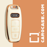 Glossy TPU Schlüsselhülle / Schutzhülle (SEK18) passend für Audi Schlüssel