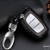 Coque de protection en silicone pour voiture Hyundai clé télécommande D1, D2 noir