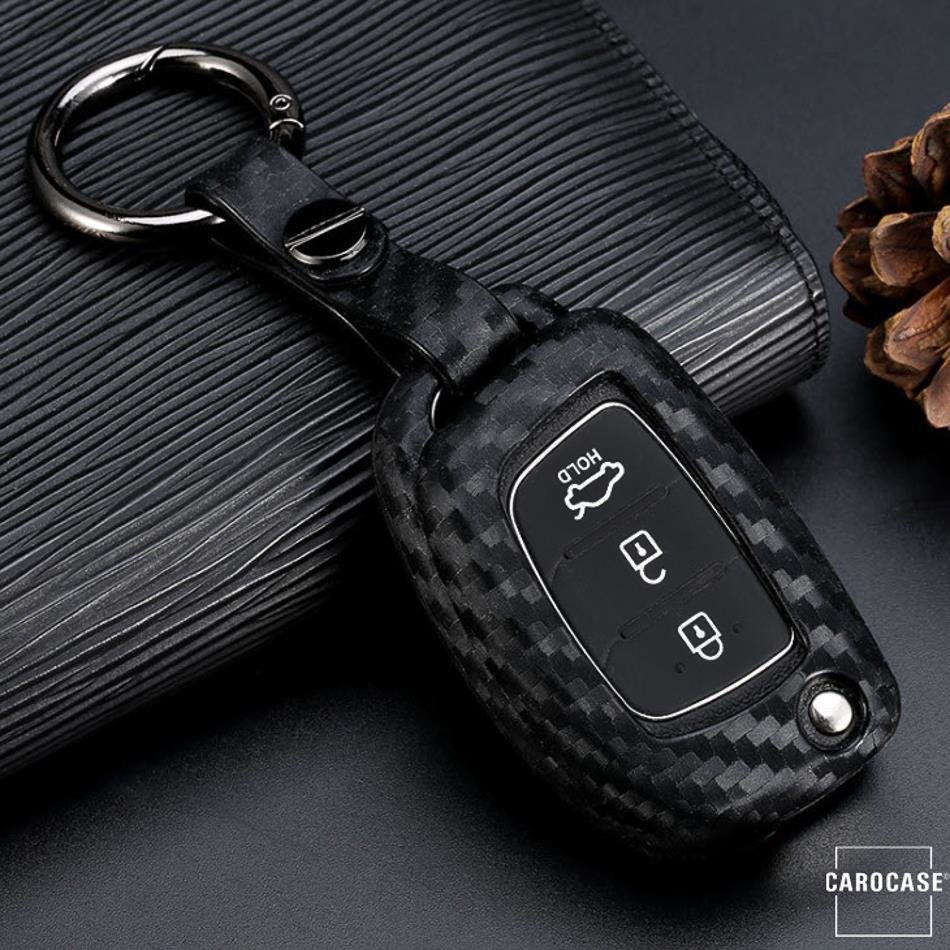 Silikon Carbon-Look Schlüssel Cover passend für Hyundai Schlüssel sch, 7,95  €