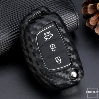 Cover Guscio / Copri-chiave silicone compatibile con Hyundai D6, D7 nero