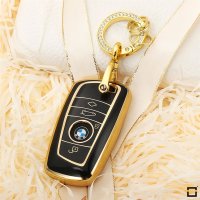 Coque de clé de voiture en TPU brillant compatible avec BMW clés