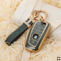 Glossy TPU Schlüsselhülle / Schutzhülle (SEK18/2) passend für BMW Schlüssel