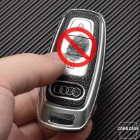 Silikon Leder-Look Schlüssel Cover passend für Audi Schlüssel  SEK13-AX7