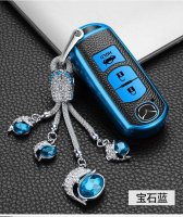 Silikon Leder-Look Schlüssel Cover passend für Mazda Schlüssel  SEK13-MZ2