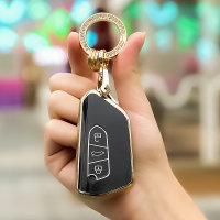 Coque de clé de voiture en TPU brillant compatible avec Volkswagen, Skoda, Seat clés