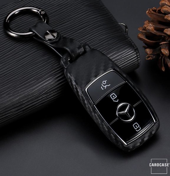 Silikon Carbon-Look Schlüssel Cover passend für Mercedes-Benz Schlüss, 7,95  €