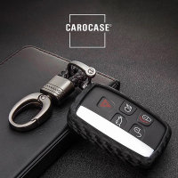 Cover Guscio / Copri-chiave silicone compatibile con Land Rover, Jaguar LR2 nero