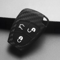 TPU Schlüsselhülle / Schutzhülle (SEK10) passend für Mercedes-Benz Schlüssel - schwarz