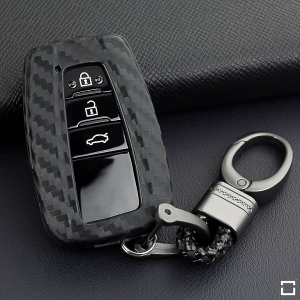 Silicone key fob cover case fit for Toyota T5, T6 remote key black