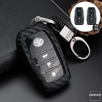 Coque de protection en silicone pour voiture Toyota clé télécommande T3, T4 noir