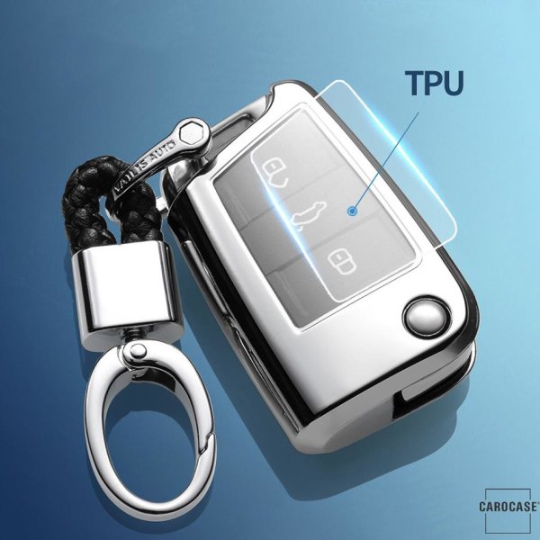 Cover Guscio / Copri-chiave Silicone TPU compatibile con Volkswagen, Audi, Skoda, Seat V3, V3X