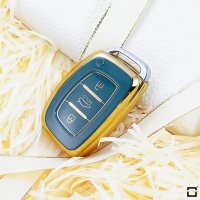 Glossy TPU Schlüsselhülle / Schutzhülle (SEK18/2) passend für Hyundai Schlüssel