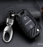 Coque de protection en silicone pour voiture Hyundai clé télécommande D5, D5X noir