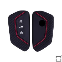 Silikon Schlüsselhülle / Schutzhülle (SEK22) passend für Volkswagen, Skoda, Seat Schlüssel
