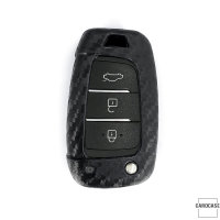 Coque de protection en silicone pour voiture Hyundai clé télécommande D8 noir