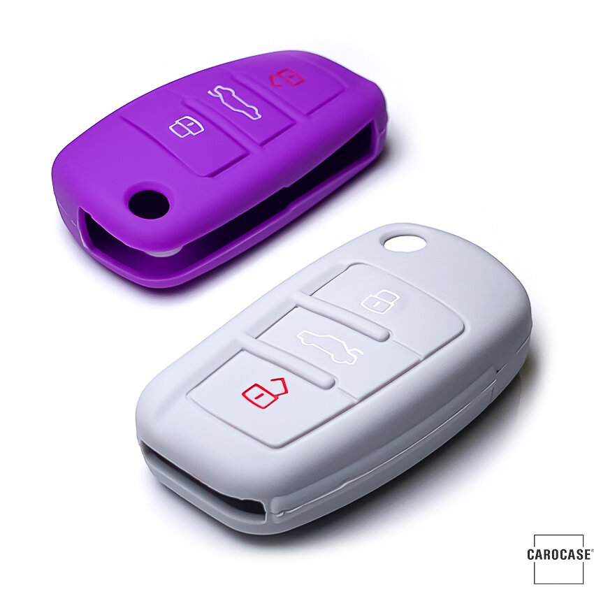Silikon Schutzhülle / Cover passend für Audi Autoschlüssel AX3 Premium Autoschlüssel Schutzhülle - Detailansicht 3