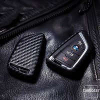 Silikon Carbon-Look Schlüssel Cover passend für BMW Schlüssel schwarz SEK3-B7-1