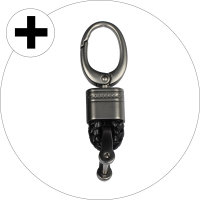 Silikon Carbon-Look Schlüssel Cover passend für BMW Schlüssel schwarz SEK3-B7 (Schutzhülle + Karabiner SAR2)