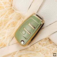 Glossy TPU key cover (SEK18/2) for Audi keys - green
