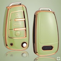 Funda protectora de TPU brillante (SEK18) para llaves Audi - verde