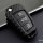 Silikon Carbon-Look Schlüssel Cover passend für Audi Schlüssel schwarz SEK3-AX3 (Schutzhülle ohne Zubehör)