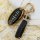 Glossy TPU Schlüsselhülle / Schutzhülle (SEK18/2) passend für Nissan Schlüssel - schwarz