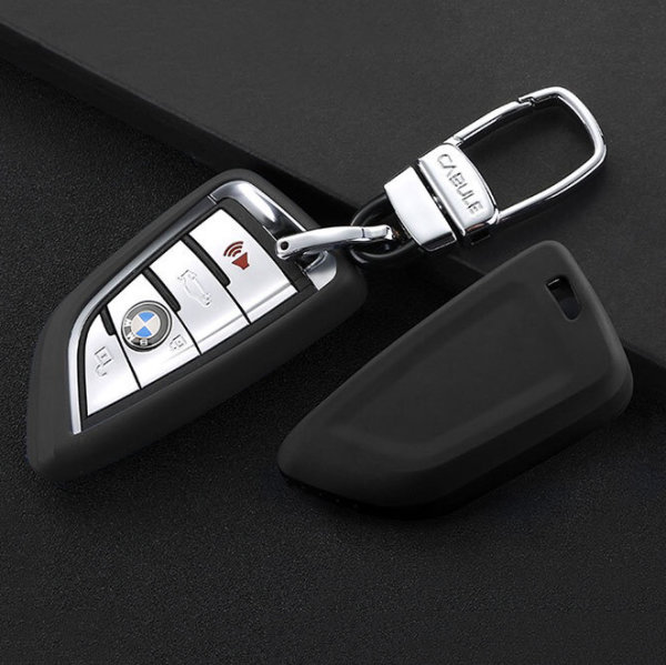 Silikon Schlüssel Cover passend für BMW Schlüssel B6, B7 schwarz