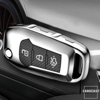 Glossy Carbon-Look Schlüssel Cover passend für Ford Schlüssel  SEK14-F2-