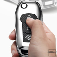 Glossy Carbon-Look Schlüssel Cover passend für Ford Schlüssel  SEK14-F2-