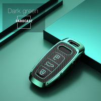 Silicone key fob cover case fit for Audi AX7 remote key green