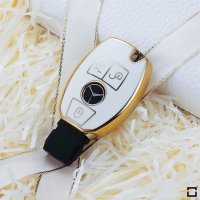Glossy TPU key cover (SEK18/2) for Mercedes-Benz keys - white