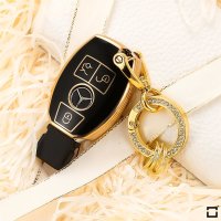 Glossy TPU key cover (SEK18/2) for Mercedes-Benz keys - black