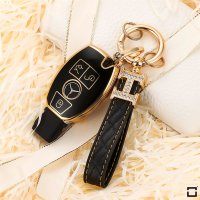Glossy TPU key cover (SEK18/2) for Mercedes-Benz keys - black
