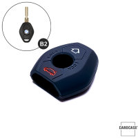 Silicone key fob cover case fit for BMW B2 remote key black