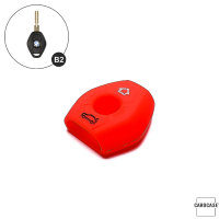 Coque de protection en silicone pour voiture BMW clé télécommande B2 rouge