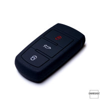 Silikon Schutzhülle / Cover passend für Volkswagen Autoschlüssel V6 rot