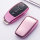 Glossy Silikon Schutzhülle / Cover passend für Mercedes-Benz Autoschlüssel M9 rosa