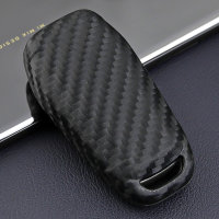 Silikon Carbon-Look Schlüssel Cover passend für Ford Schlüssel schwarz SEK3-F2 (Schutzhülle ohne Zubehör)