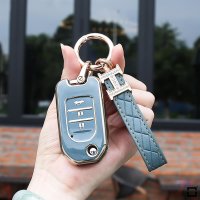 Glossy TPU Schlüsselhülle / Schutzhülle (SEK18/2) passend für Honda Schlüssel - blau