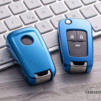 Silicone key fob cover case fit for Opel OP6, OP7, OP8, OP5 remote key blue