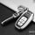 Silikon Leder-Look Schlüssel Cover passend für Audi Schlüssel silber SEK13-AX4-15