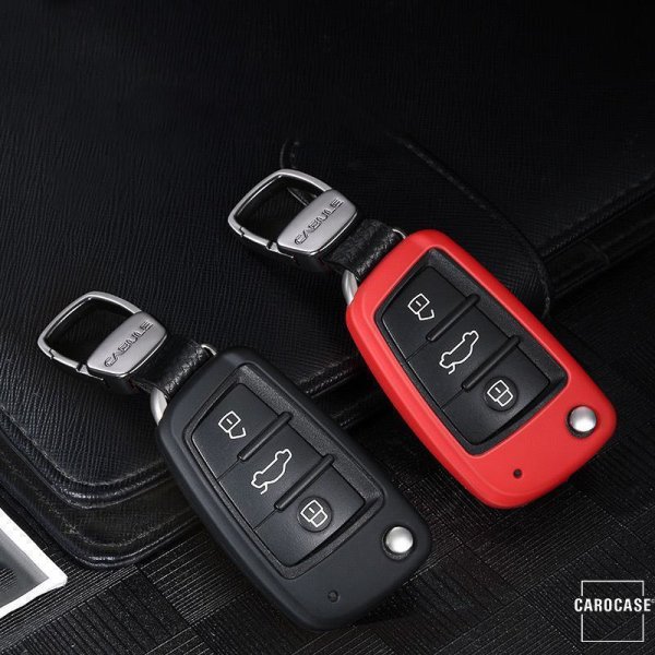 Cover Guscio / Copri-chiave silicone compatibile con Audi AX3 rosso