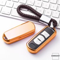 Silicone key fob cover case fit for Mazda MZ1, MZ2 remote key rose