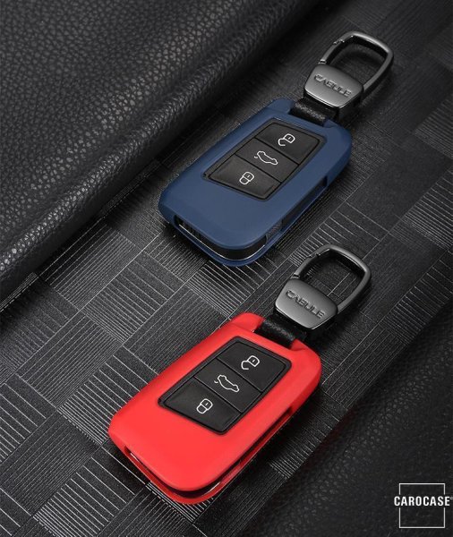 Silicone key fob cover case fit for Volkswagen, Skoda, Seat V4 remote key black