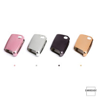 Silicone key fob cover case fit for Volkswagen, Audi, Skoda, Seat V3, V3X remote key gold