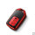 Black-Glossy Silikon Schutzhülle passend für Honda Schlüssel rot SEK7-H12-3